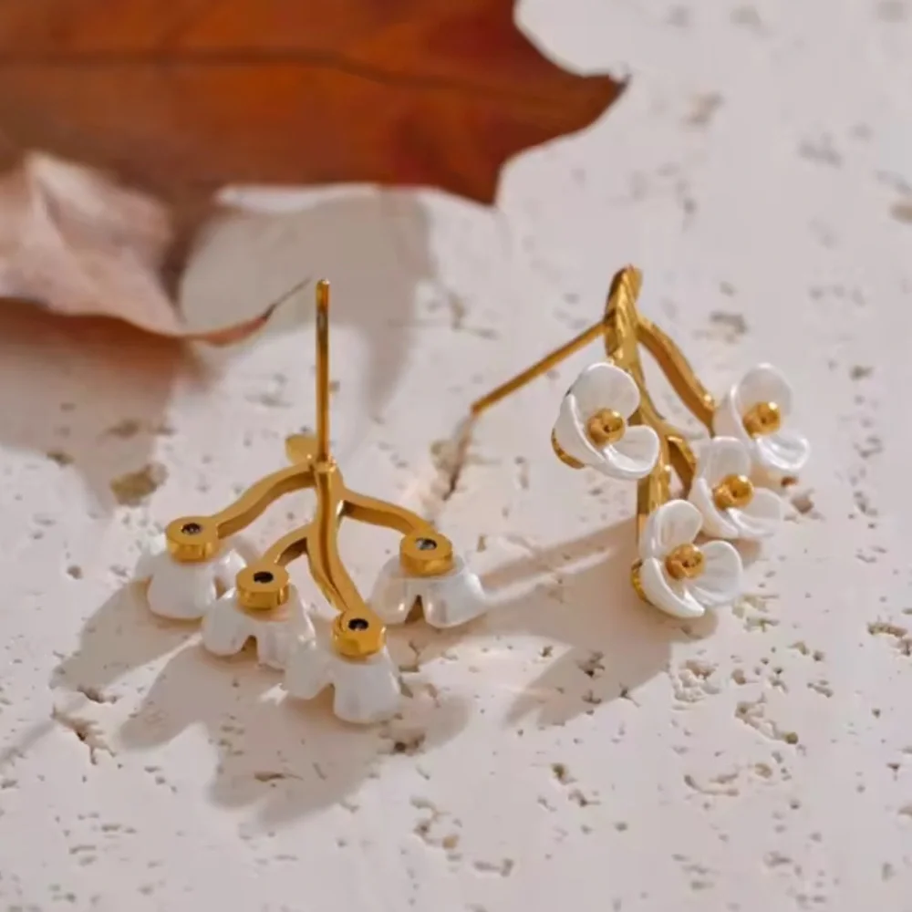 Cherry Blossom Gold Earrings